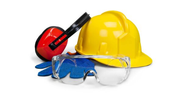 Safety Gear Set - Hard Hat, Safety Glasses, Ear Protection, Gloves