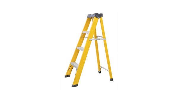 4-Step Ladder - Lightweight Aluminum, Folding Design, 300 lbs Capacity