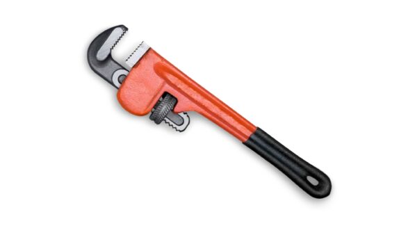 Heavy Duty Adjustable Pipe Wrench - Red & Black