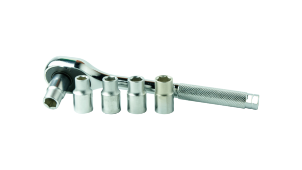 1/4" Drive Ratchet and Socket Set - Metric